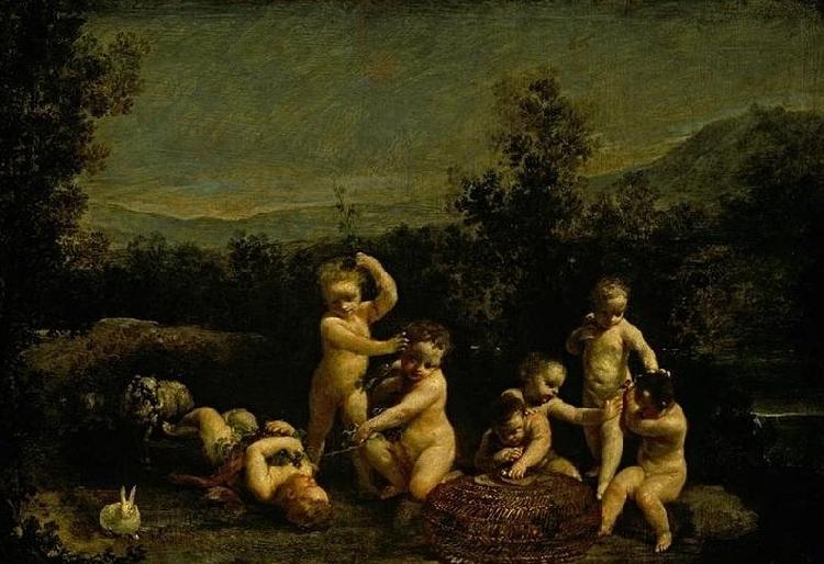 Giuseppe Maria Crespi Cupids Frollicking oil painting image